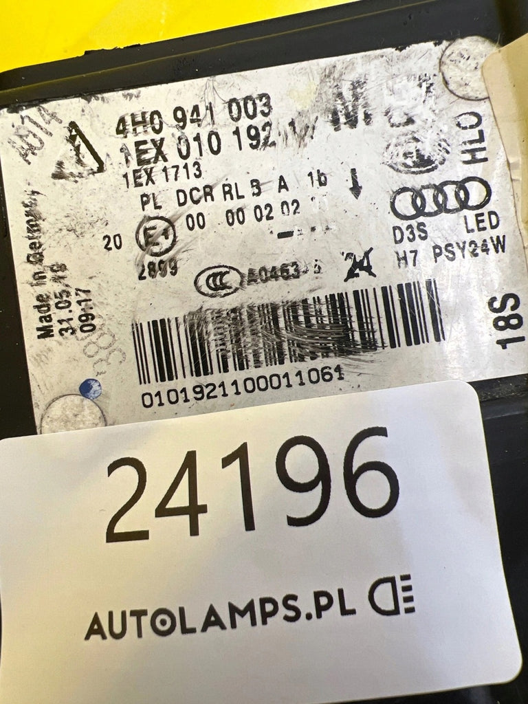 Frontscheinwerfer Audi A8 4H0941003 Xenon Links Scheinwerfer Headlight