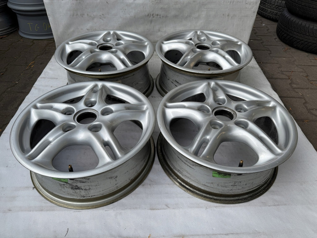 4x Alufelge 16 Zoll 7.0" 5x130 40ET Glanz Silber 99636211400 Porsche Boxster 986