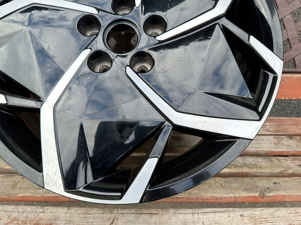 1x Alufelge 19 Zoll 7.5" 5x114.3 49 5ET Glanz Schwarz 52910-G1130 Hyundai Ioniq