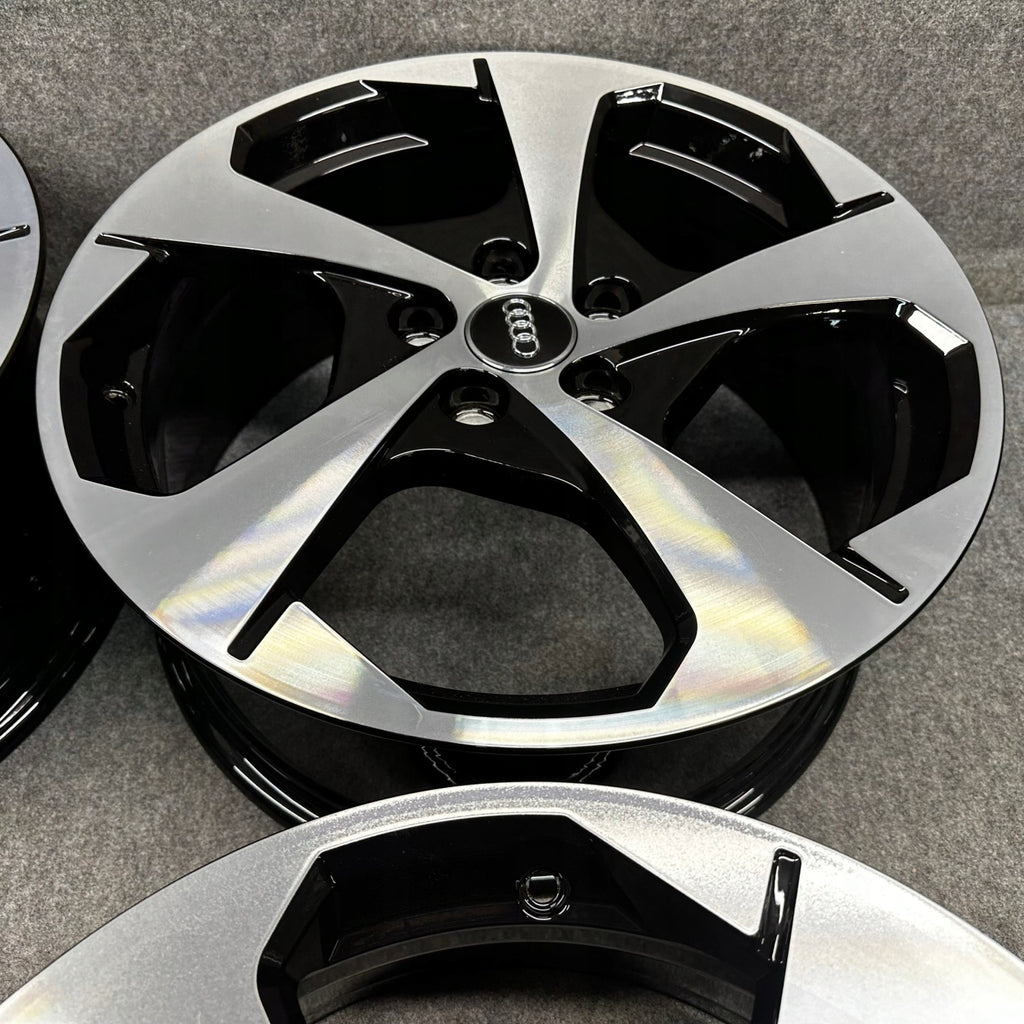 4x Alufelge 18 Zoll 7.5" 5x112 51ET Glanz Schwarz 8V0601025DB Audi A3 Rim Wheel FEL1819004361ay