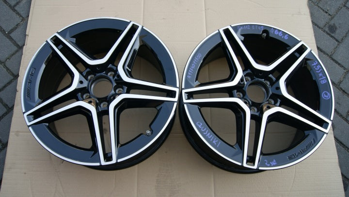 1x Alufelge 18 Zoll 7.5" 5x112 49ET Glanz Schwarz A1774011500 Mercedes-Benz Amg FEL2717207856pb