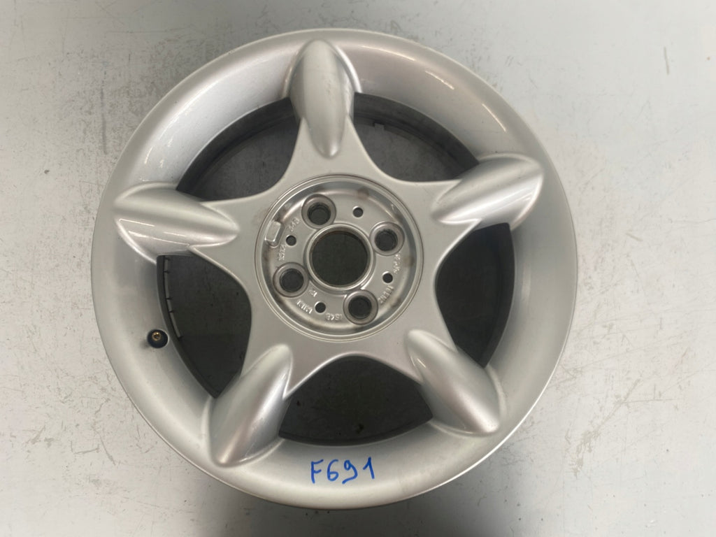 1x Alufelge 16 Zoll 6.5" 4x100 48ET Glanz Silber Mini R50 Rim Wheel FEL6147550084rn