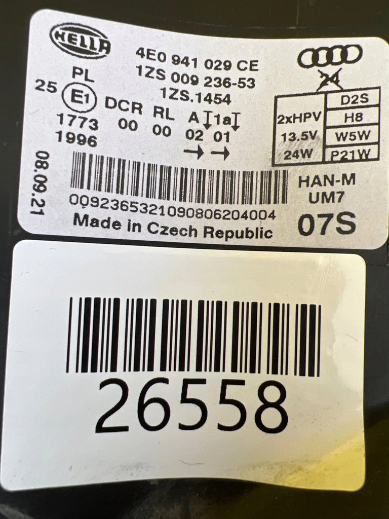 Frontscheinwerfer Audi A8 4E0941029CE Xenon Links Scheinwerfer Headlight