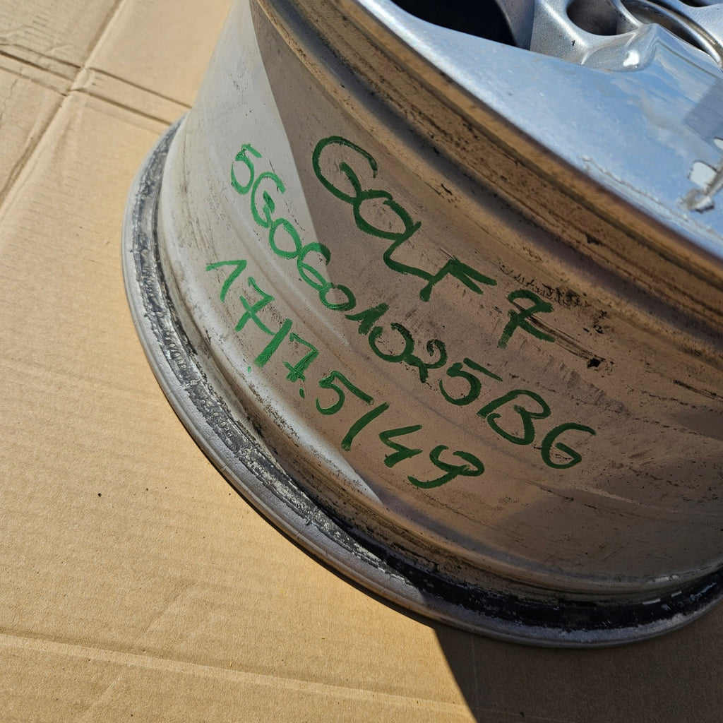 1x Alufelge 17 Zoll 7.5" 5x112 49ET Glanz Silber 5G0601025BG VW Golf VII I FEL6309157637ny