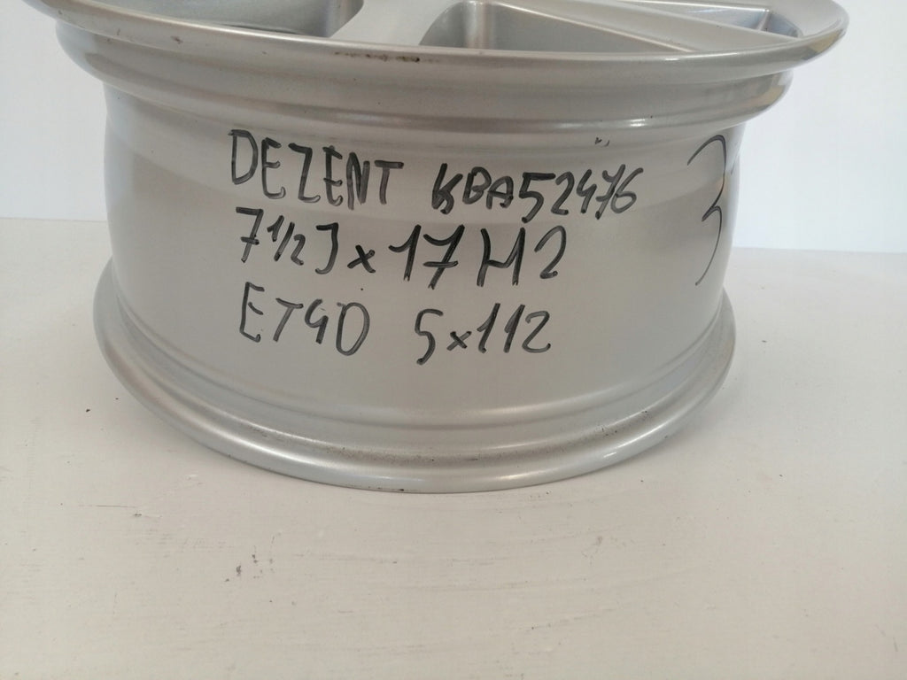 1x Alufelge 17 Zoll 7.5" 5x112 40ET Glanz Silber TTY78SA40 Rim Wheel FEL3630449901he