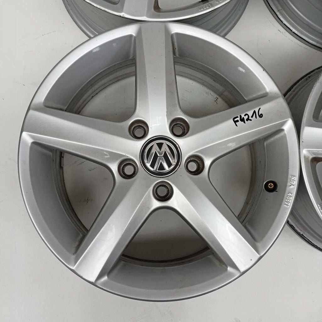 4x Alufelge 16 Zoll 6.0" 5x112 48ET 5G0071496 VW Golf VII Touran I Rim Wheel FEL9210101513bn