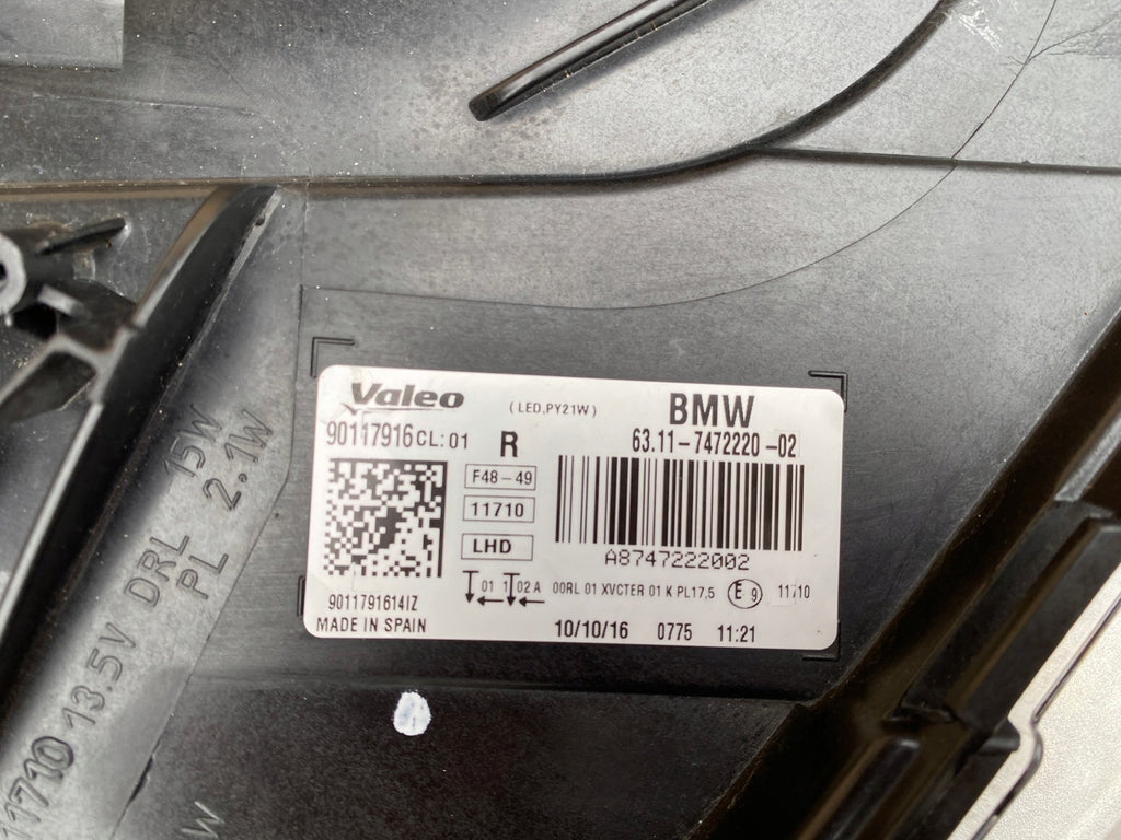 Frontscheinwerfer BMW X1 F48 7472220-02 Full LED Rechts Scheinwerfer Headlight SCH4184386439xc