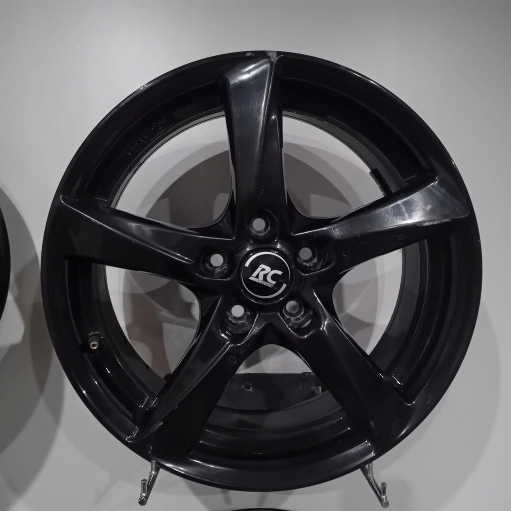 4x Alufelge 17 Zoll 7.0" 5x112 35ET Glanz Schwarz KBA50461 Audi B8 Rim Wheel FEL8654045465bh