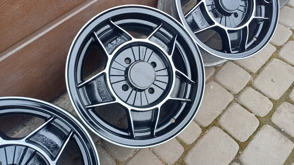 4x Alufelge 14 Zoll 5.5" 4x100 38ET Ford Fiesta Sierra Escort Classic Courier FEL3218996529de