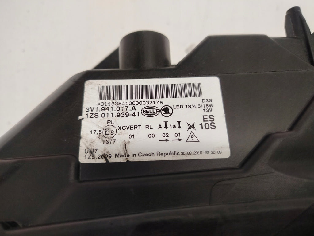 Frontscheinwerfer Skoda Superb III 3V1941017A Xenon Links Scheinwerfer Headlight