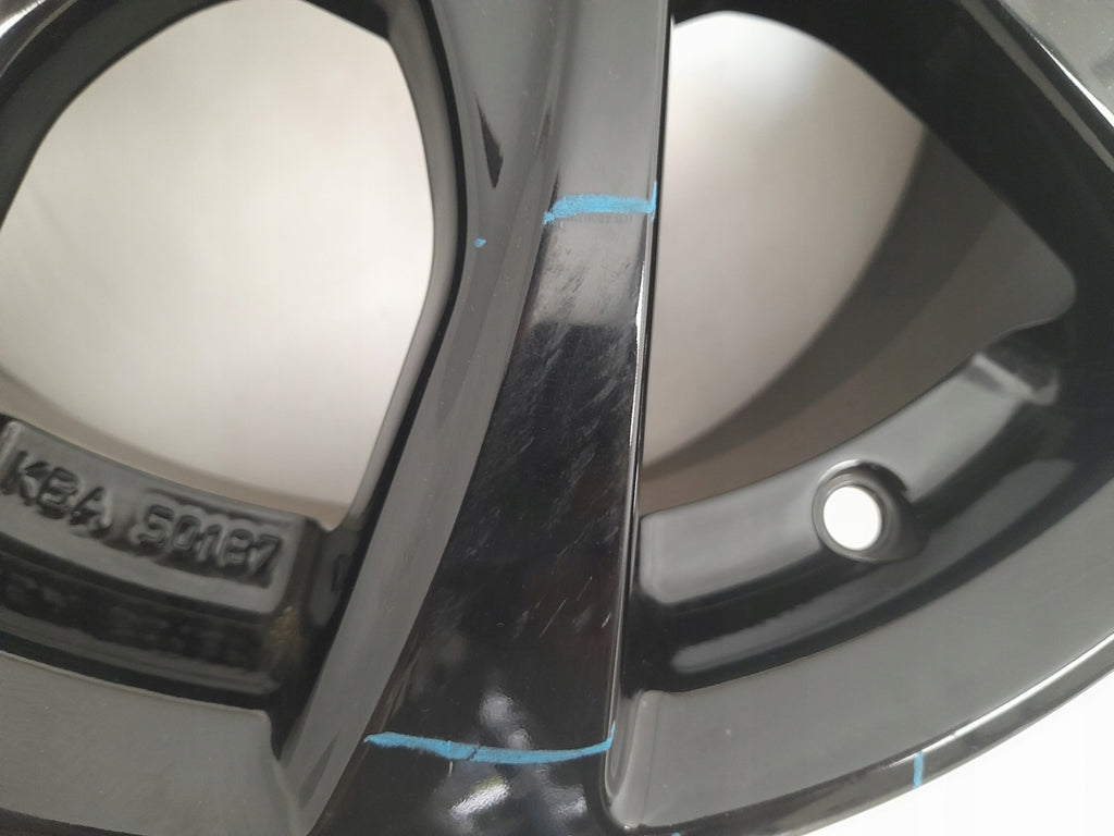 1x Alufelge 14 Zoll 5.5" 4x100 40ET Glanz Schwarz Mitsubishi Rim Wheel FEL9027363364qv