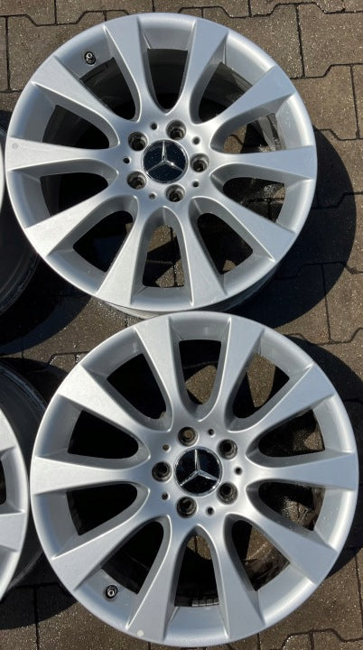 4x Alufelge 18 Zoll 8.0" 5x112 56ET Glanz Silber A1664010602 Mercedes-Benz FEL1496159863gr