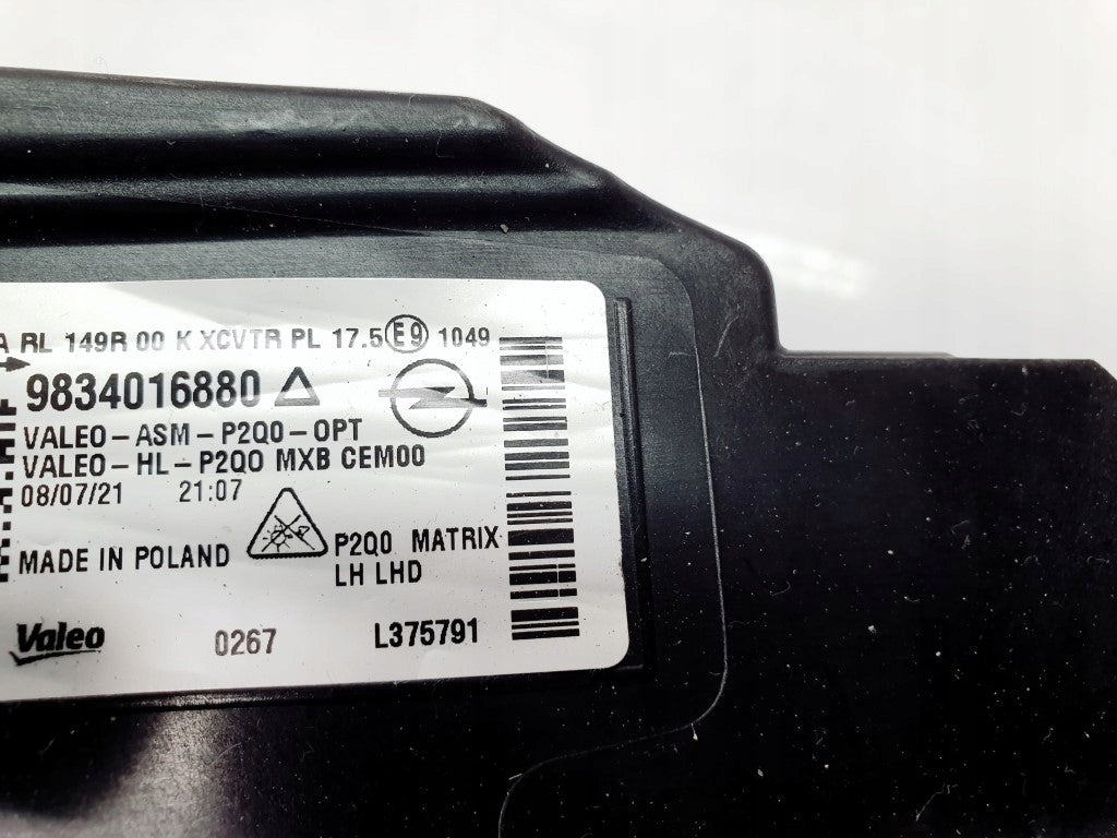 Frontscheinwerfer Opel Mokka 9834016880 Full LED Links Scheinwerfer Headlight SCH3388923028jg