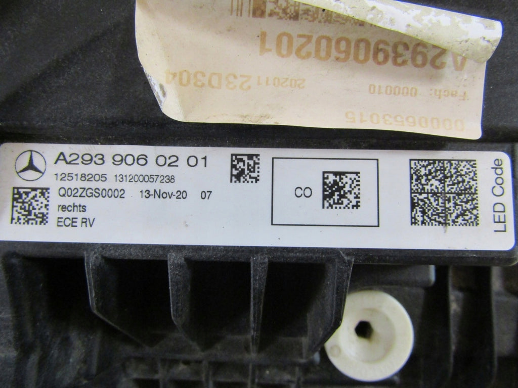 Frontscheinwerfer Mercedes-Benz Eqc A2939060201 LED Rechts Headlight SCH9168525540ob