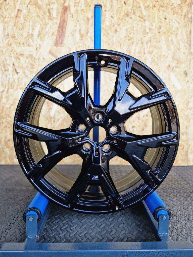 1x Alufelge 19 Zoll 6.5" 5x112 42ET Glanz Schwarz 36115B4E923 BMW 1 Rim Wheel FEL8004781219ou