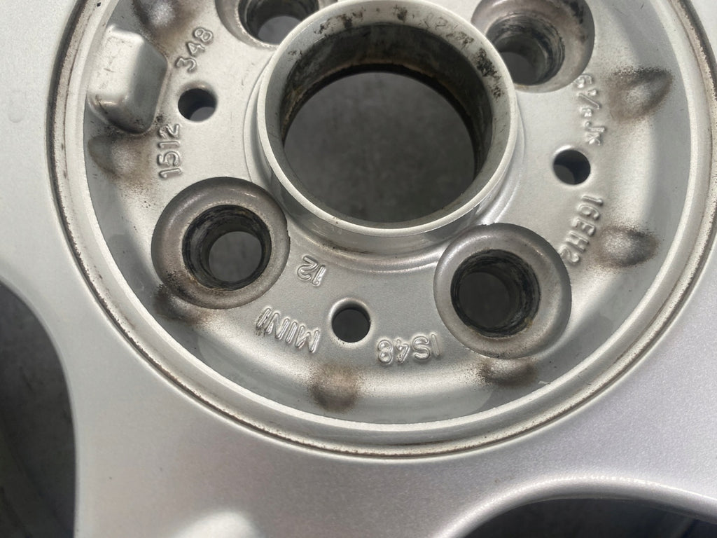 1x Alufelge 16 Zoll 6.5" 4x100 48ET Glanz Silber Mini R50 Rim Wheel FEL8406700306ti