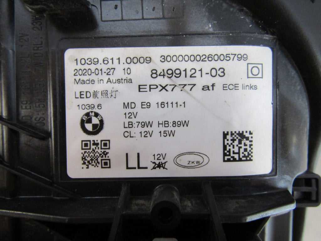 Frontscheinwerfer BMW 5 G31 G30 8499121-03 LED Links Scheinwerfer Headlight SCH5059829646wh