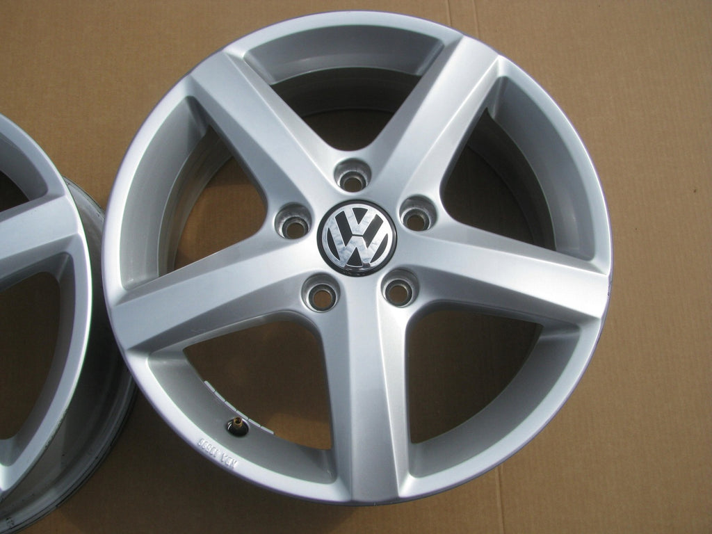 1x Alufelge 16 Zoll 6.0" 5x112 50ET Matt Silber 5K0071496 VW Golf Vi Rim Wheel