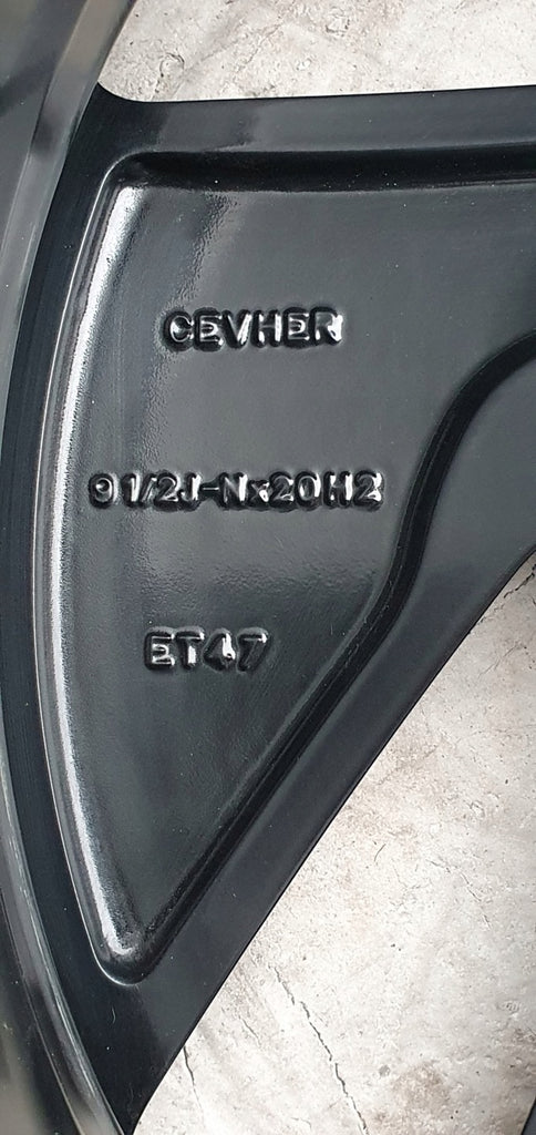 1x Alufelge 20 Zoll 9.5" 5x112 47ET Glanz Schwarz 14B601025F VW I Rim Wheel FEL6453099619hn