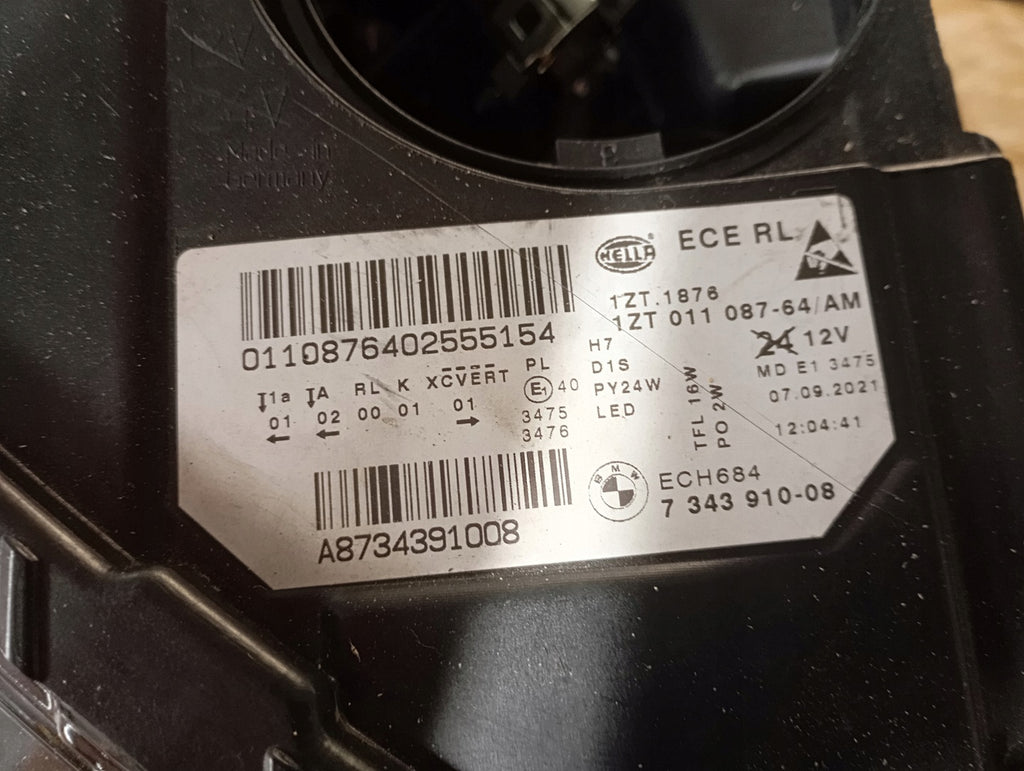 Frontscheinwerfer BMW 5 F11 F10 7343910 Xenon Rechts Scheinwerfer Headlight SCH1355377086wo