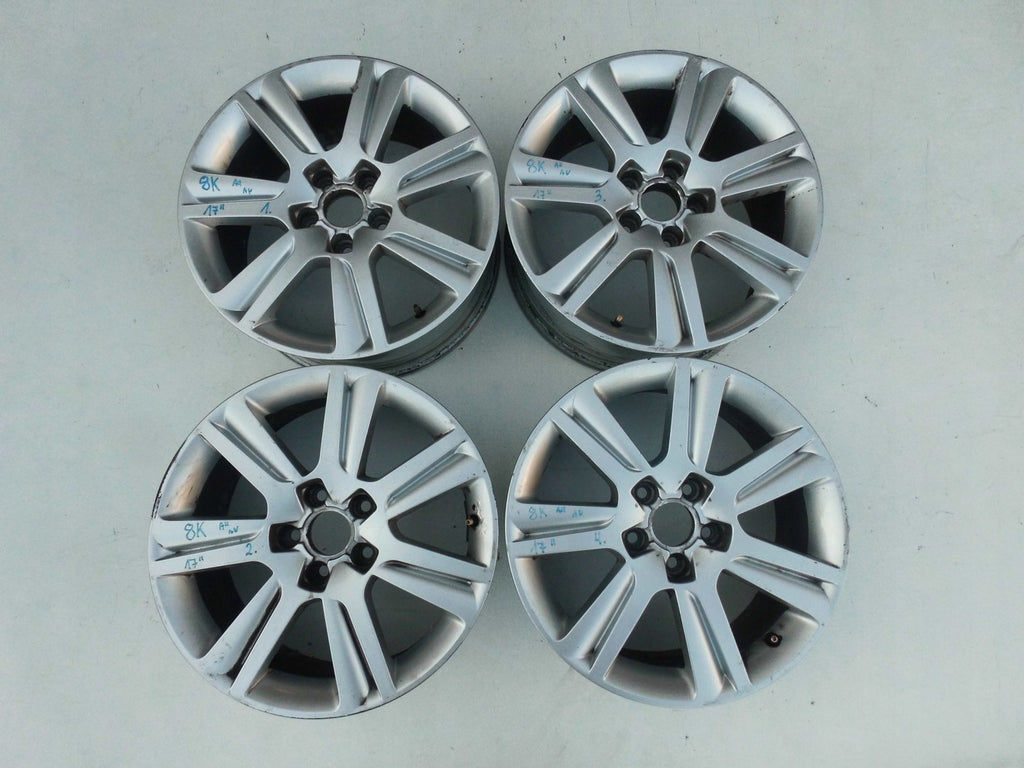 4x Alufelge 17 Zoll 7.5" 5x112 45ET Glanz Silber 8K0601025B Audi A4 B8 Rim Wheel