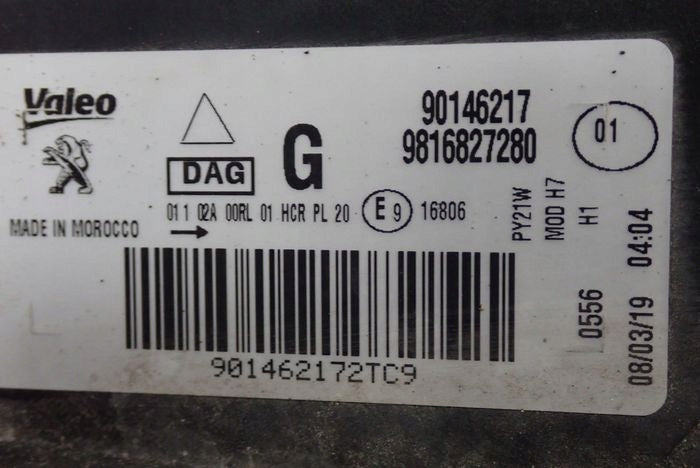 Frontscheinwerfer Citroën I 981682780 Links Scheinwerfer Headlight SCH3567155705rg