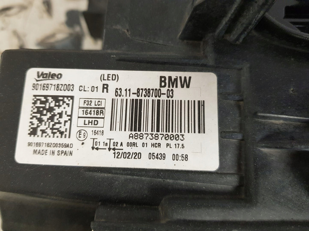 Frontscheinwerfer BMW 4 F36 F32 F33 8738700 Full LED Rechts Headlight SCH7525072072eg