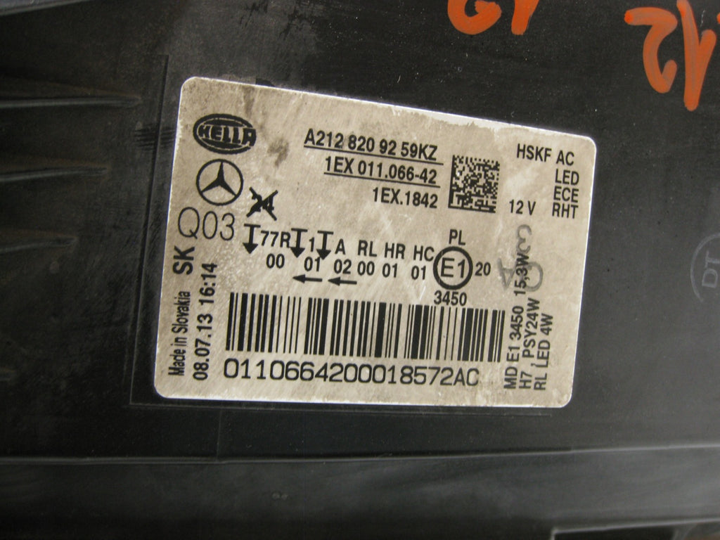 Frontscheinwerfer Mercedes-Benz W212 A2128209259KZ LED Rechts Headlight SCH9344113545pq