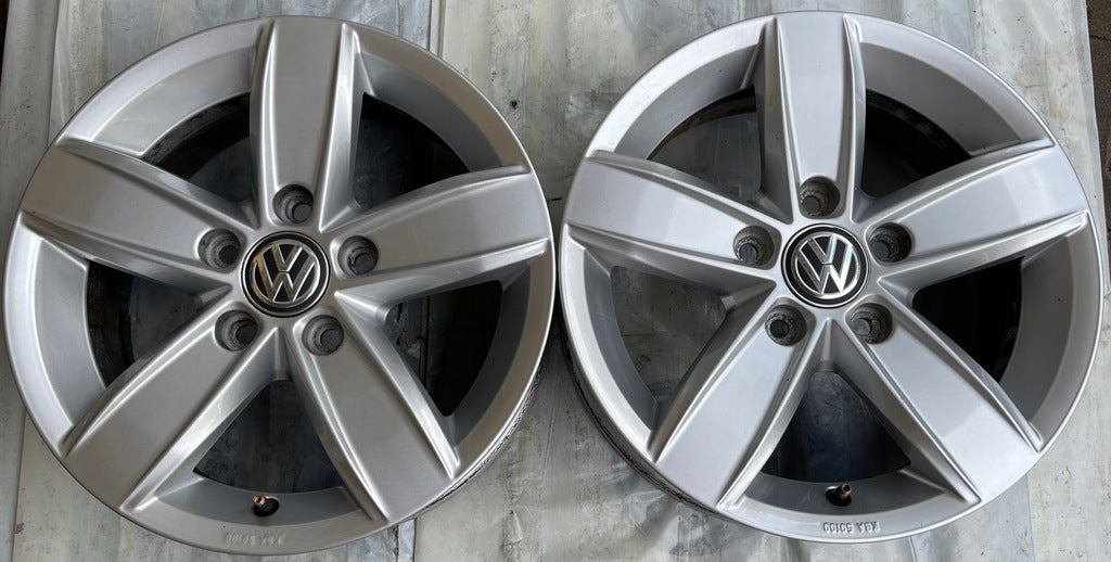 1x Alufelge 15 Zoll 6.0" 5x112 43ET Glanz Silber 5G0071495 Vw Rim Wheel FEL8878641652mr