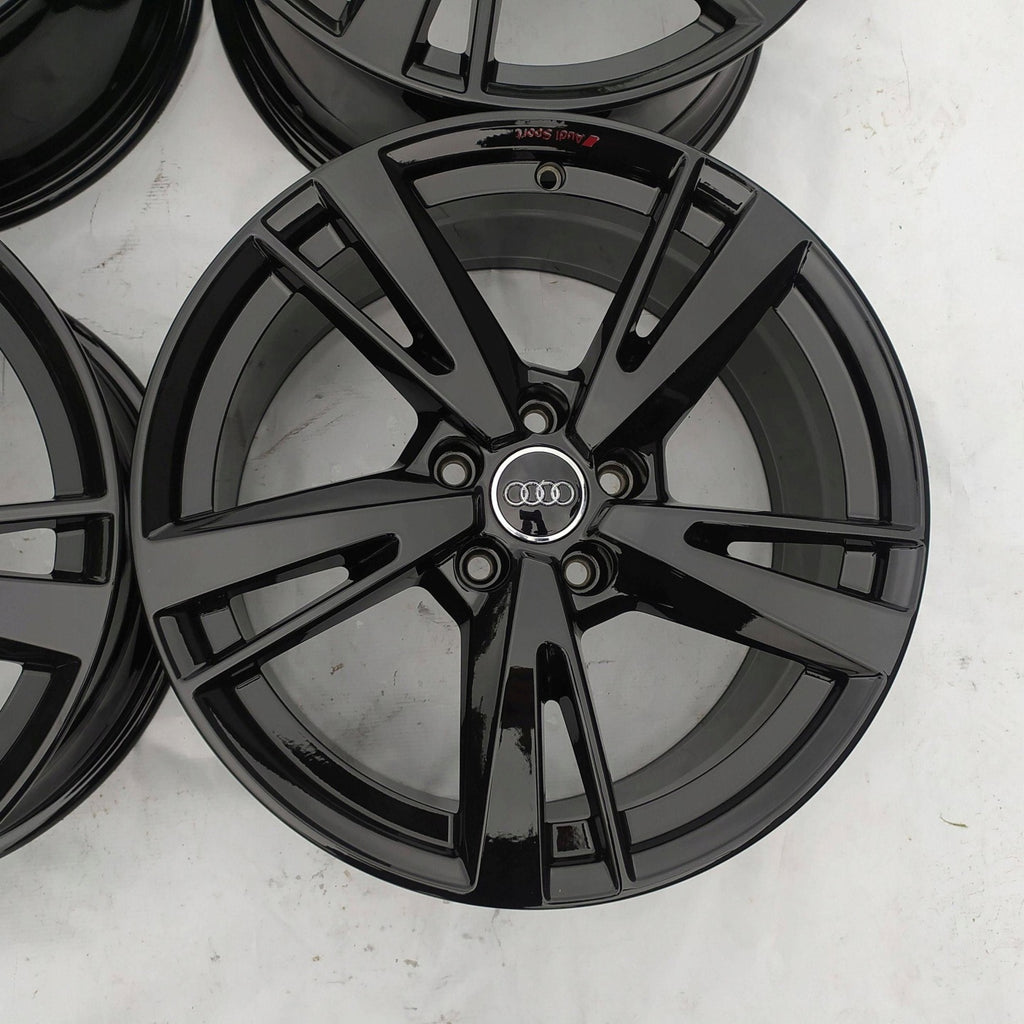 4x Alufelge 18 Zoll 8.0" 5x112 46ET Glanz Schwarz 8Y0601025N Audi Rim Wheel FEL2183447185dn