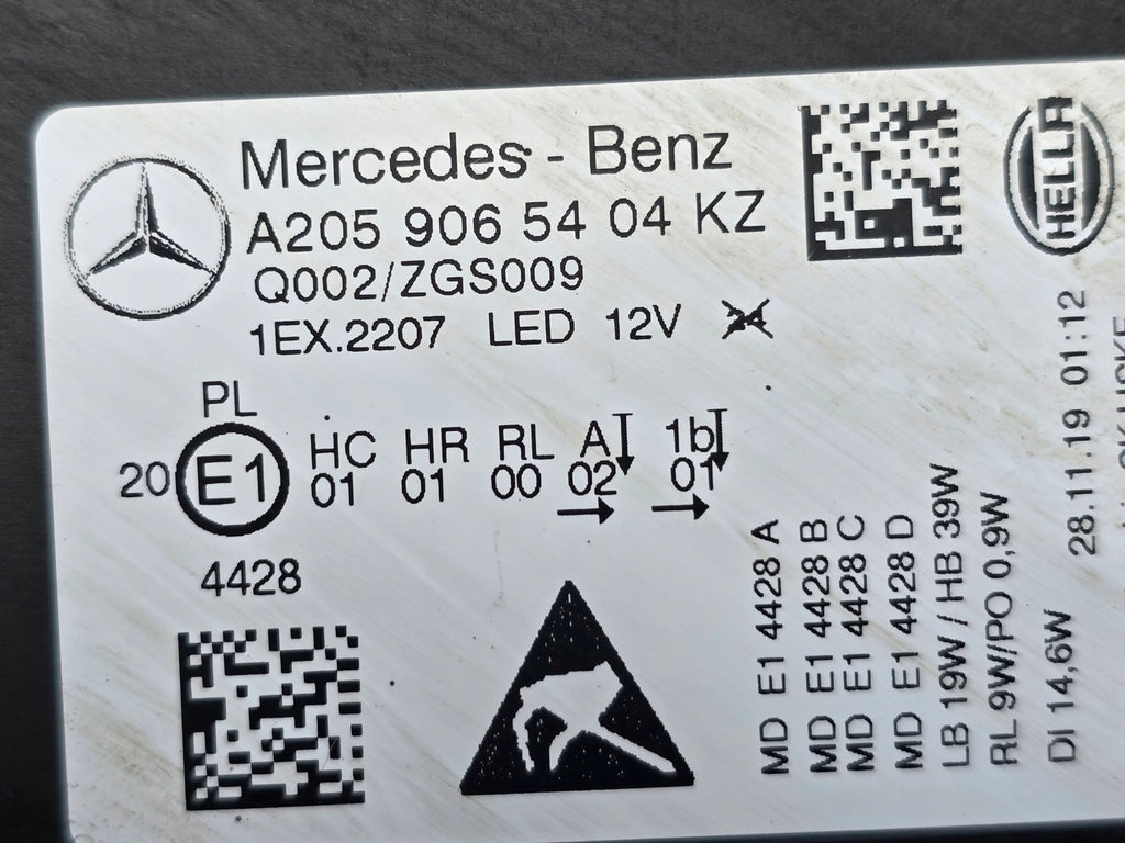 Frontscheinwerfer Mercedes-Benz W205 A2059065404KZ Links Scheinwerfer Headlight SCH7556526690qc