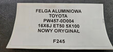 Load image into Gallery viewer, 1x Alufelge 16 Zoll 6.0" 5x114.3 50ET Glanz PW4570D004 Toyota I Rim Wheel FEL6311755257fh