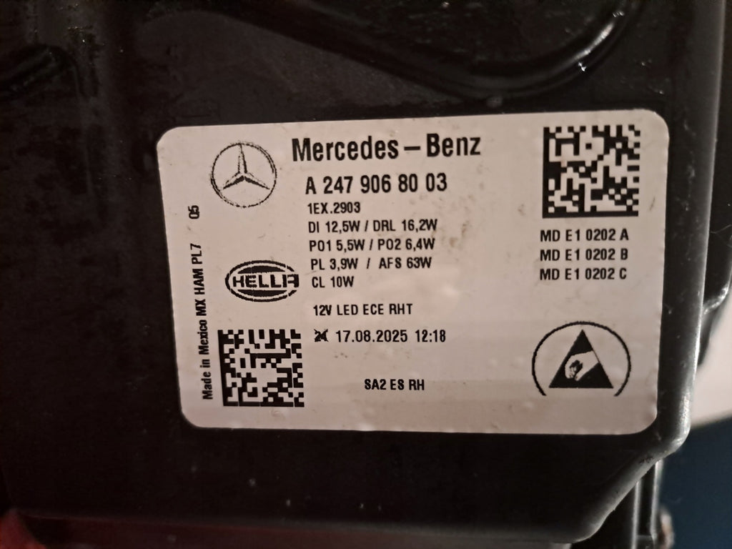 Frontscheinwerfer Mercedes-Benz W247 A2479068003 LED Rechts Headlight SCH7433770704ju