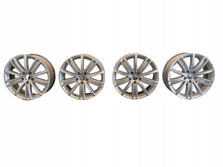 4x Alufelge 18 Zoll 7.0" 5x112 43ET Glanz Silber 5N0601025 VW Tiguan Rim Wheel FEL1121316834gk
