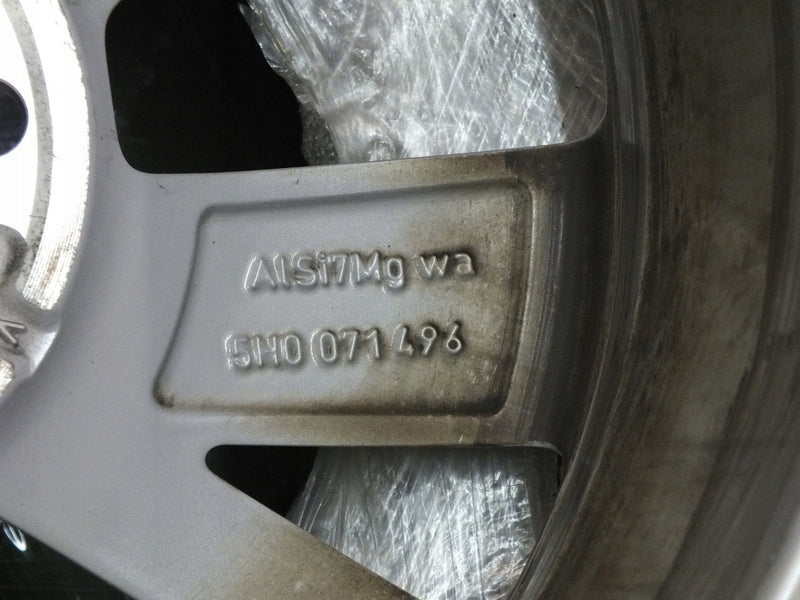 1x Alufelge 16 Zoll 6.5" 5x112 46ET Glanz Silber 5H0071496 VW Rim Wheel FEL3350100073ds