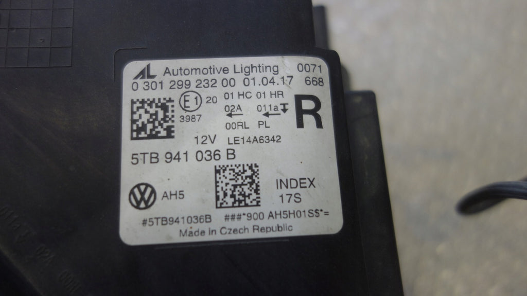 Frontscheinwerfer VW Polo 6r Touran 5TB941036B LED Rechts Scheinwerfer Headlight