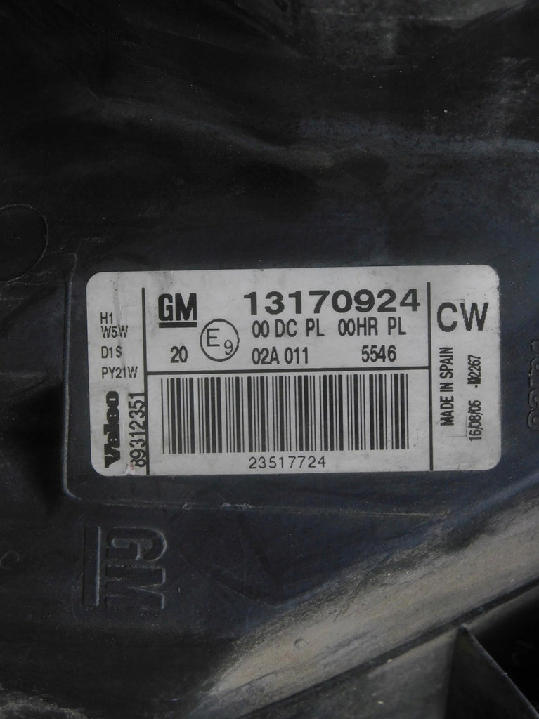 Frontscheinwerfer Opel Vectra C 13170924 Xenon Links Scheinwerfer Headlight SCH4537788334wm