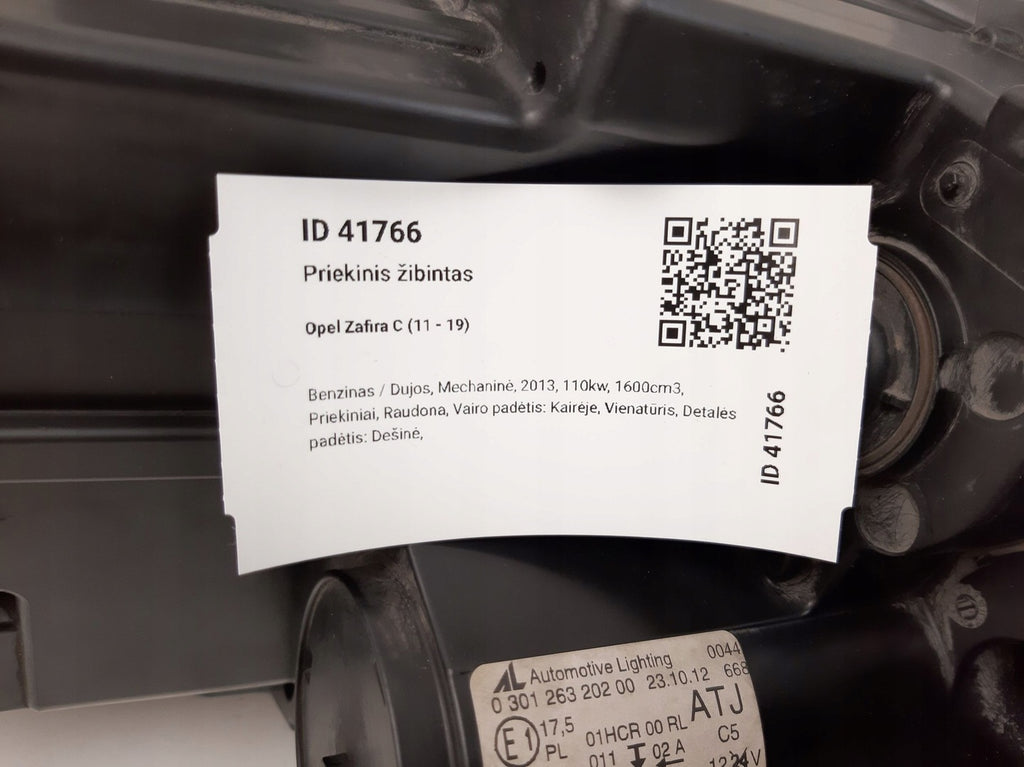 Frontscheinwerfer Opel Zafira C 13399859RH 0301263202 Rechts Headlight SCH9756841134ir