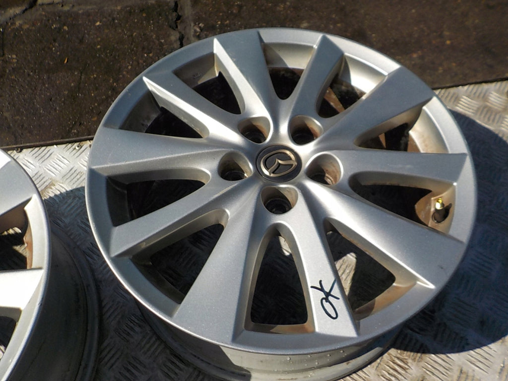 4x Alufelge 17 Zoll 7.0" 5x114.3 50ET Glanz Silber Mazda Cx-5 Cx5 Cx-3 Cx3 Mx5 FEL8480061153cn