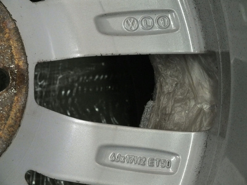1x Alufelge 17 Zoll 6.0" 5x112 50ET Glanz Silber 2K5601025 VW Caddy Rim Wheel FEL6242353112oo
