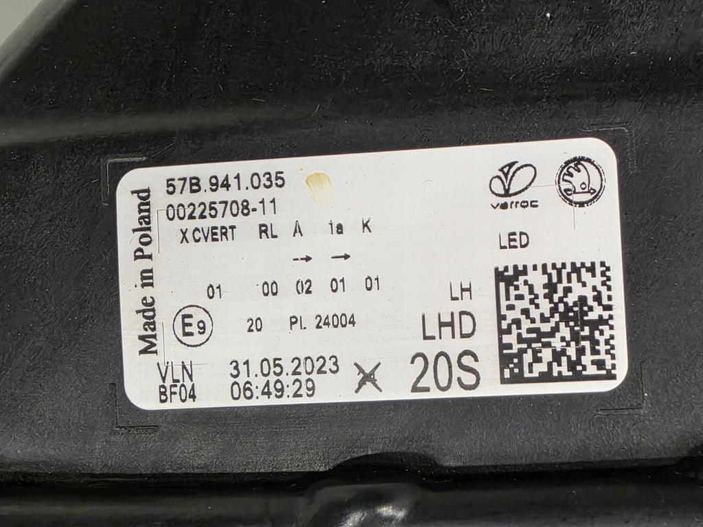Frontscheinwerfer Skoda Karoq 57B941035 Links Scheinwerfer Headlight SCH8577034173su