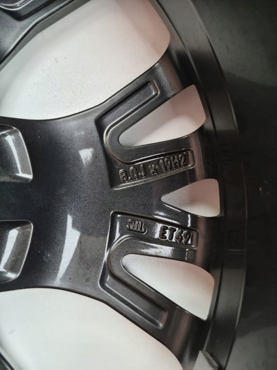 1x Alufelge 19 Zoll 8.0" 5x112 49ET Matt Schwarz 5FA601025R Seat Rim Wheel FEL9579919805lb