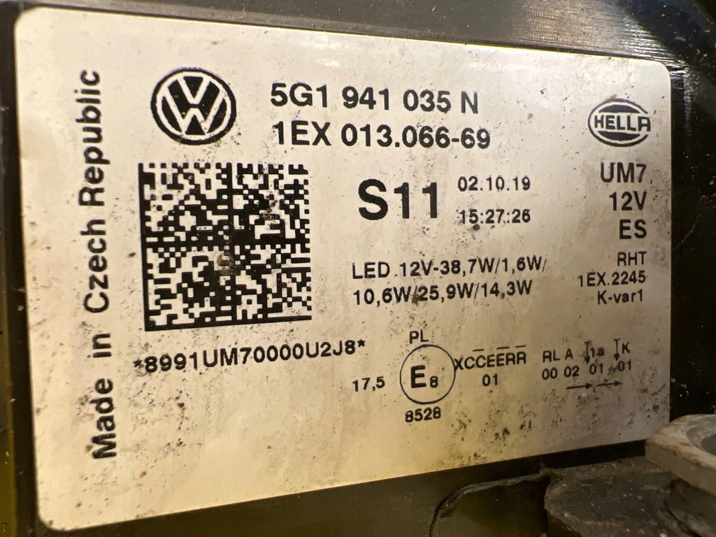 Frontscheinwerfer VW Golf VII 5G1941035N LED Ein Stück (Rechts oder Links) SCH3951123135pc