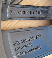 Load image into Gallery viewer, 1x Alufelge 18 Zoll 7.5&quot; 5x112 48ET Graphit 601025 Skoda Octavia 5e3 Iv