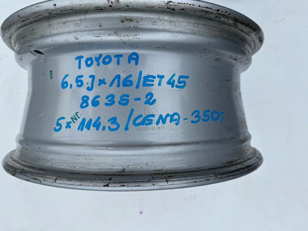 1x Alufelge 16 Zoll 6.5" 5x114.3 45ET Toyota Rim Wheel