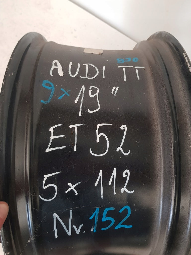 1x Alufelge 19 Zoll 9.0" 5x112 52ET Glanz Weiß 8J0071499A Audi Tt Rim Wheel FEL4485730137tp