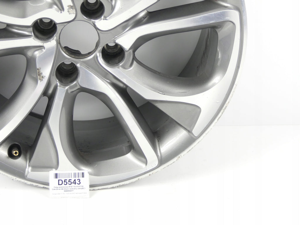 1x Alufelge 18 Zoll 7.5" 4x108 9688904377 Citroën I Hatchback Rim Wheel FEL5170940320ua