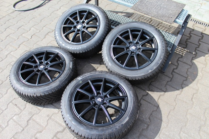4x Alufelge 16 Zoll 6.5" 5x108 47ET Matt Schwarz KBA-52172-KBA Citroën I FEL4090032758gl