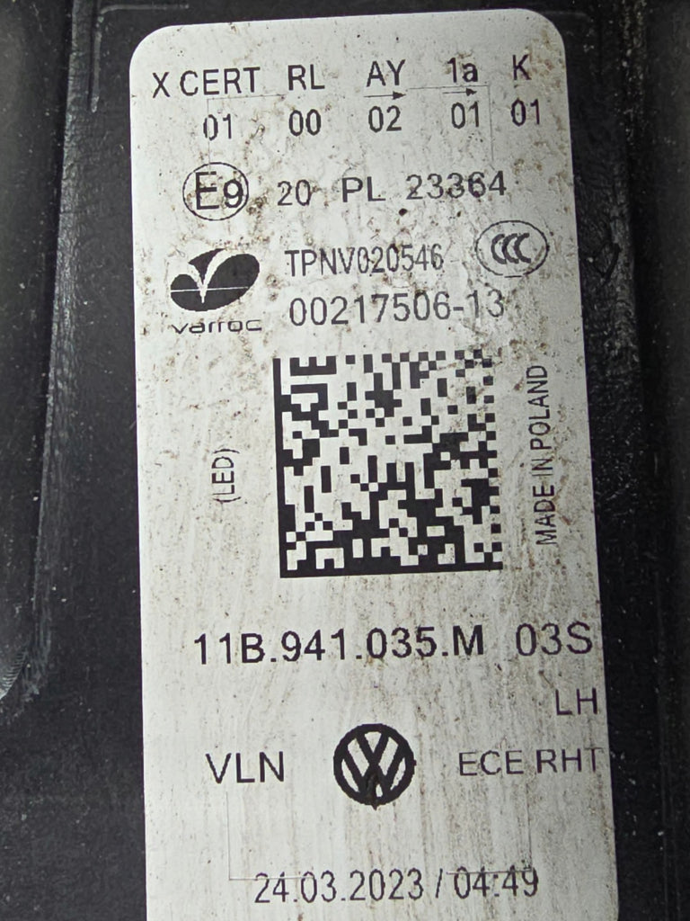 Frontscheinwerfer VW I 11B941035M Links Scheinwerfer Headlight SCH1851189832fy