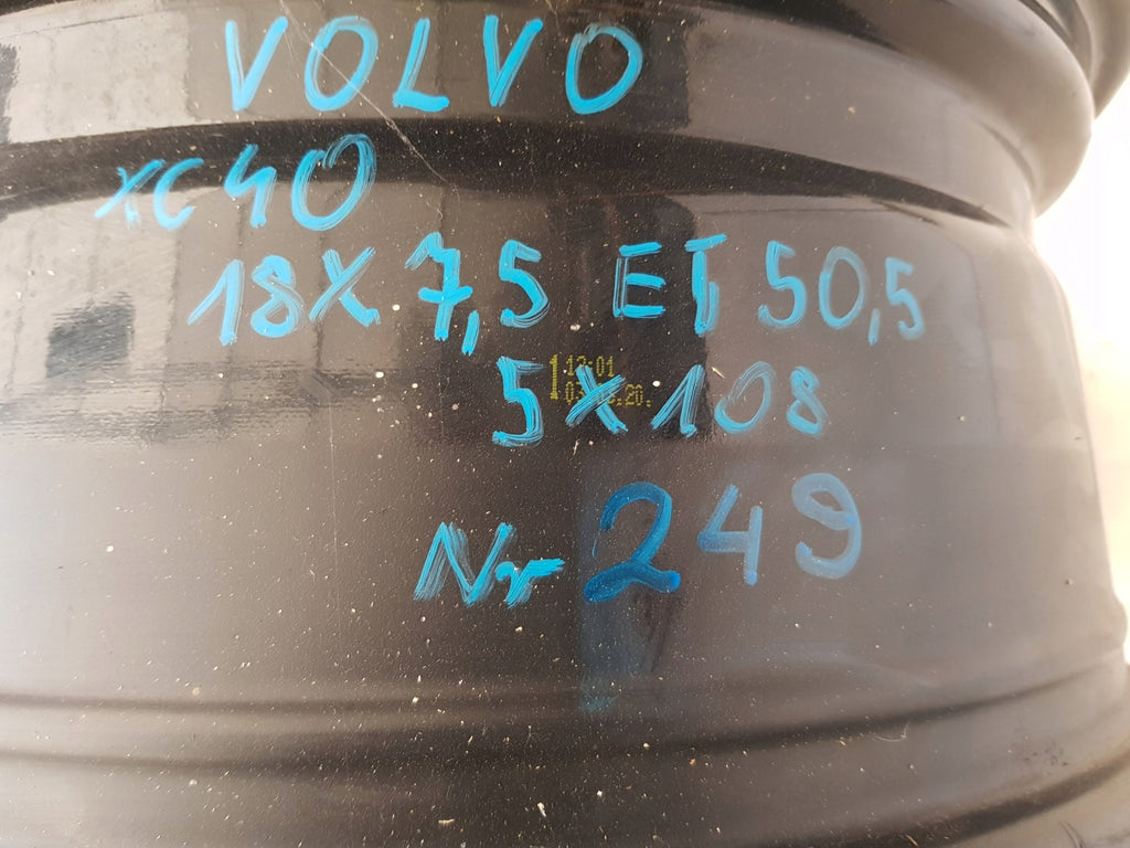 1x Alufelge 18 Zoll 7.5" 5x108 50 5ET Glanz Schwarz 31680403 Volvo Xc60 FEL6144943253qy